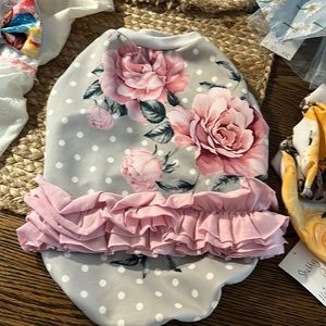 New with tags 14 inch long handmade ruffle, bum top sleeveless nwt